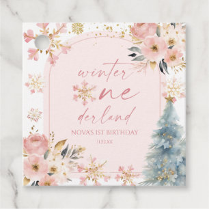 Winter Onederland Snowflake 1st Birthday Party Favour Tags