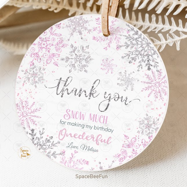 Winter ONEderland Snowflake birthday  Favour Tags (Winter ONEderland snowflake birthday favor tags, snowflake birthday favor tags, winter wonderland pa)