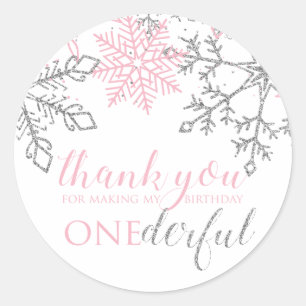 Winter Onederland Snowflake Sticker