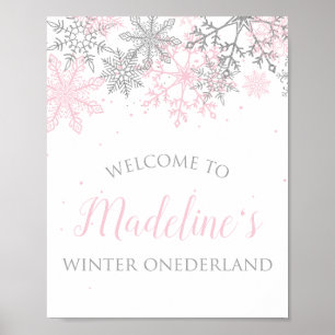 Winter ONEderland snowflake Welcome Sign