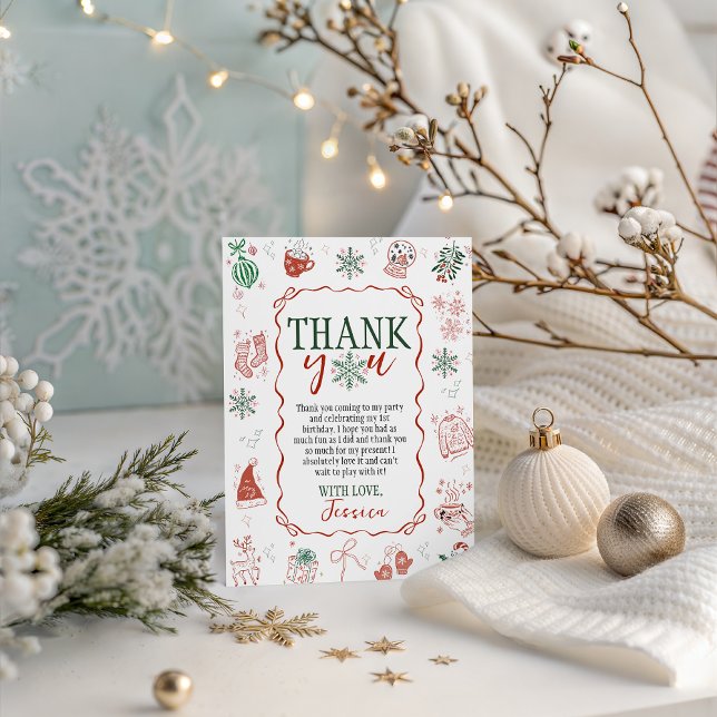 Winter ONEderland Thank You Card (Creator Uploaded)