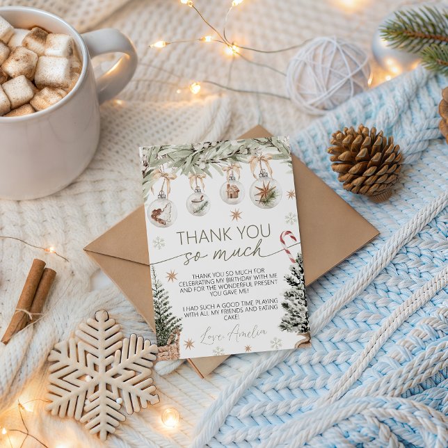 Winter Onederland Thank You Card (Creator Uploaded)