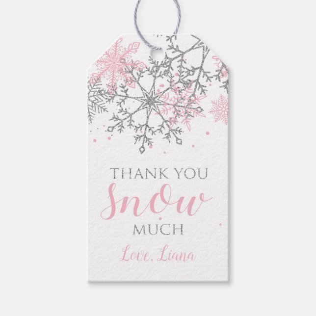 Winter Onederland Thank you Snow Much Tag (Front)