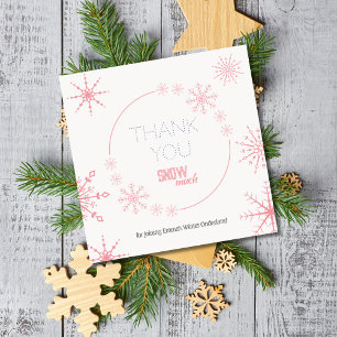 winter onederland -Thank You Snow Much Thank You Card