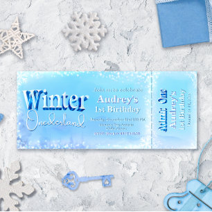 Winter Onederland Ticket Invitation
