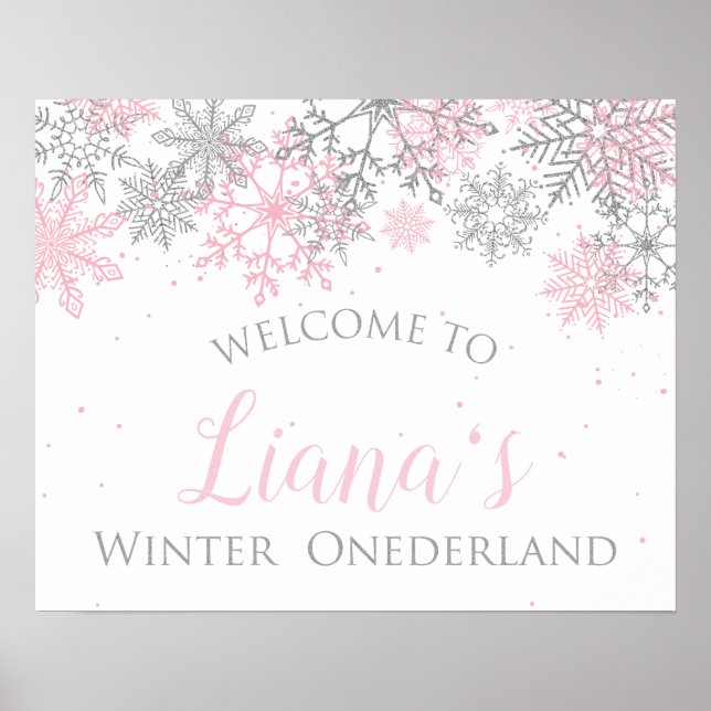 Winter Onederland Welcome Sign (Front)