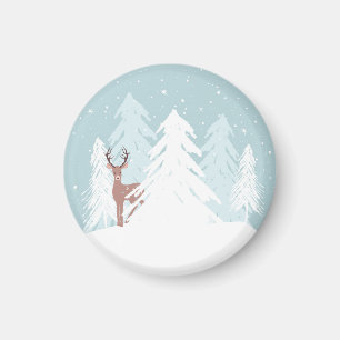 Winter Onederland Wonderland Deer Birthday Magnet