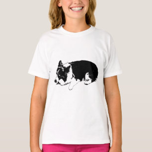 winter outline calm, corgi T-Shirt