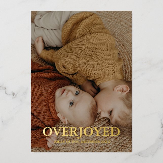 Winter Overjoyed holiday photo birth  (Front)