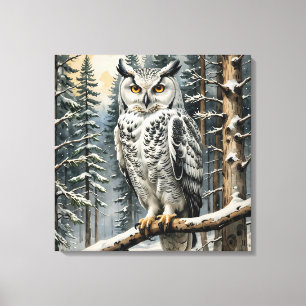 Winter Owl Canvas Art