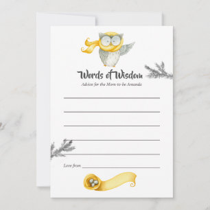 Winter Owl Christmas Baby Shower Mum Advice