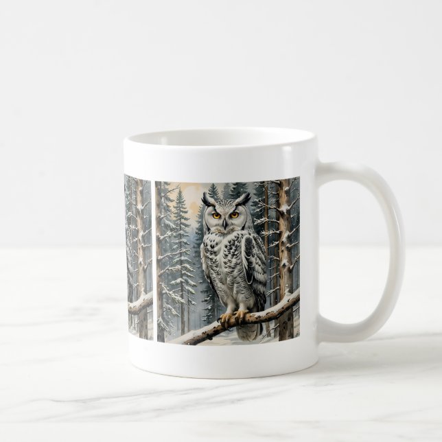 Winter Owl Coffee Mug (Right)