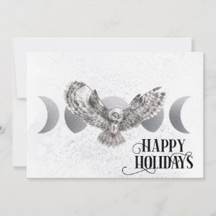Winter Owl Happy Holidays Christmas Holiday