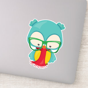 Winter Owl, Hipster Owl, Owl With Glasses, Scarf