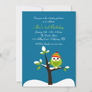 Winter Owl Invitation