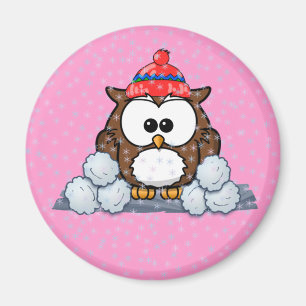 winter owl magnet