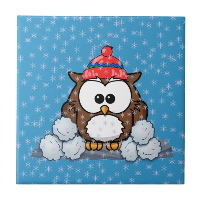 winter owl tile (Front)