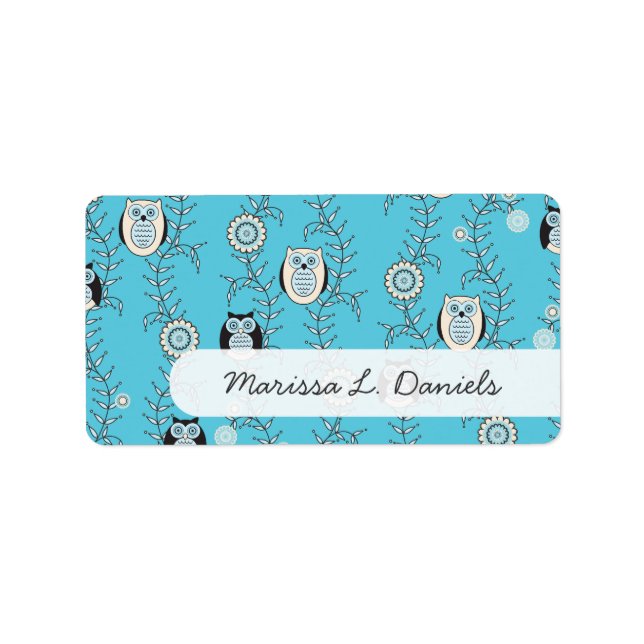 Winter Owls Name Labels (Front)