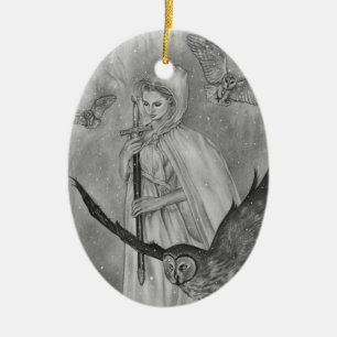 Winter Owls Winter Lady Ornament