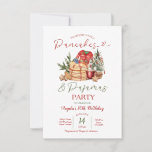 Winter Pancakes & Pajamas Cookies Gingerbread Invitation