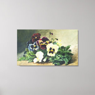 Winter Pansies, 1884 Canvas Print