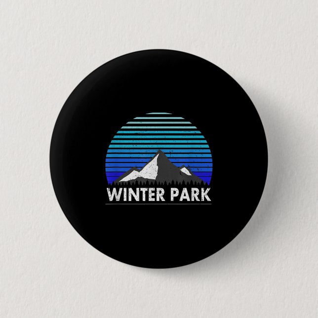 Winter Park Colorado Bluebird Mountain  6 Cm Round Badge (Front)