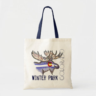 Winter Park Colorado elk reusable bag