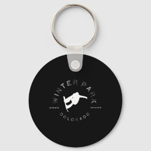Winter Park Colorado Graphic Vintage Snowboard T Key Ring