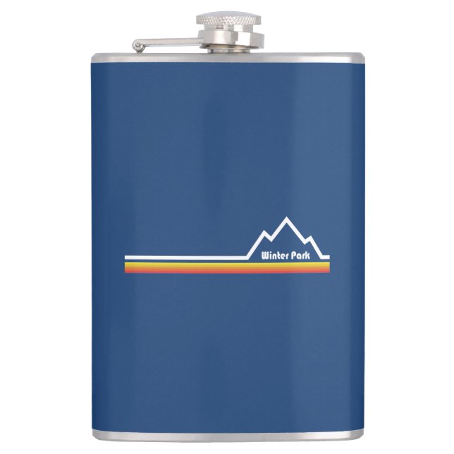 Winter Park, Colorado Hip Flask (Front)