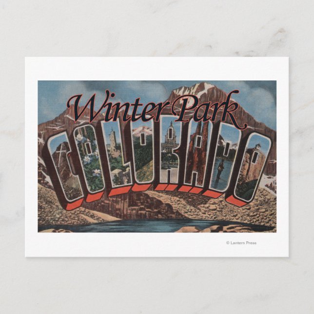 Winter Park, Colorado - Large Letter Scenes Postcard (Front)