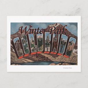 Winter Park, Colorado - Large Letter Scenes Postcard