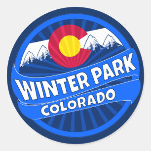 Winter Park Colorado mountain burst sticker
