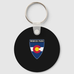 Winter Park Colorado Shield Key Ring