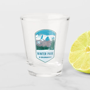 Winter Park Colorado Ski Badge Shot Glass