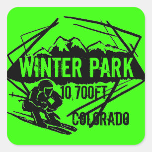 Winter Park Colorado ski elevation logo stickers