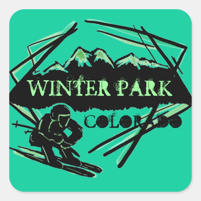Winter Park Colorado ski green mountain stickers (Front)