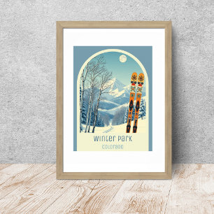 Winter Park Colorado ski resort mountain Poster