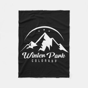 Winter Park Colorado Ski Resort Skiing Snowboardin Fleece Blanket