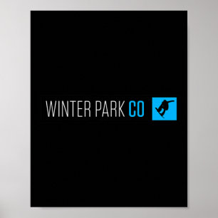 Winter Park Colorado Snowboard Box Type  Poster