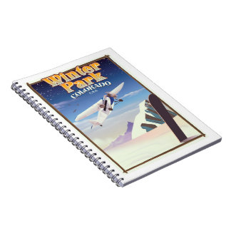 Winter Park colorado vintage travel poster Notebook