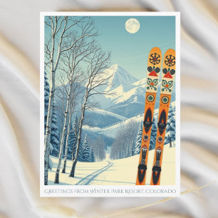 Winter Park Resort Colorado ski vacation Postcard