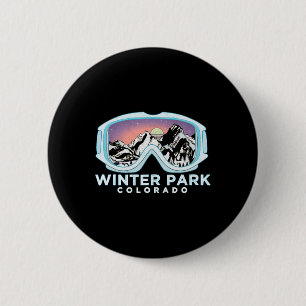 Winter Park Ski Design Winter Park, Co Skiing Snow 6 Cm Round Badge