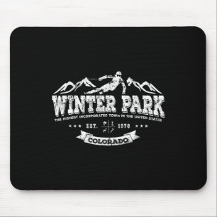 Winter Park Ski Town Shirt For Colorado Skiers Mouse Mat