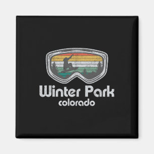 Winter Park Snowboarding Retro Colorado Snowboard Magnet