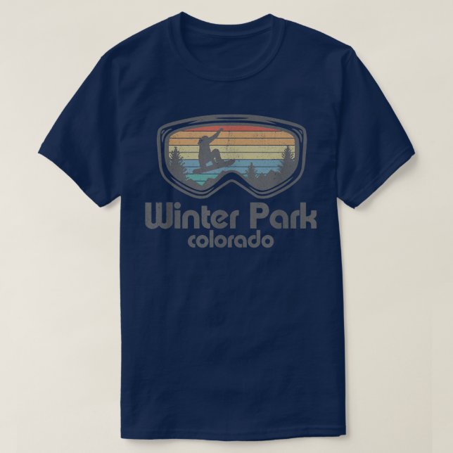 Winter Park Snowboarding Retro Colorado Snowboard  T-Shirt (Design Front)