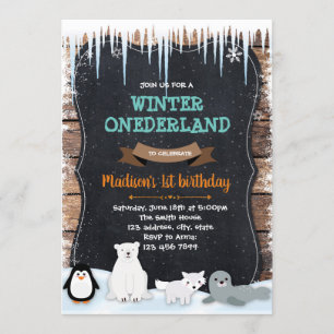 winter party arctic theme Invitation