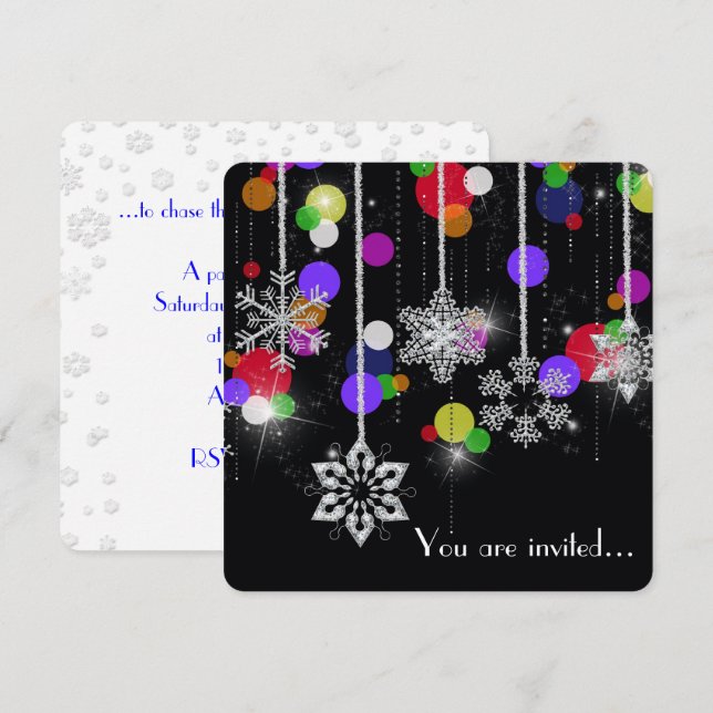 Winter Party Plans Invitation (Front/Back)