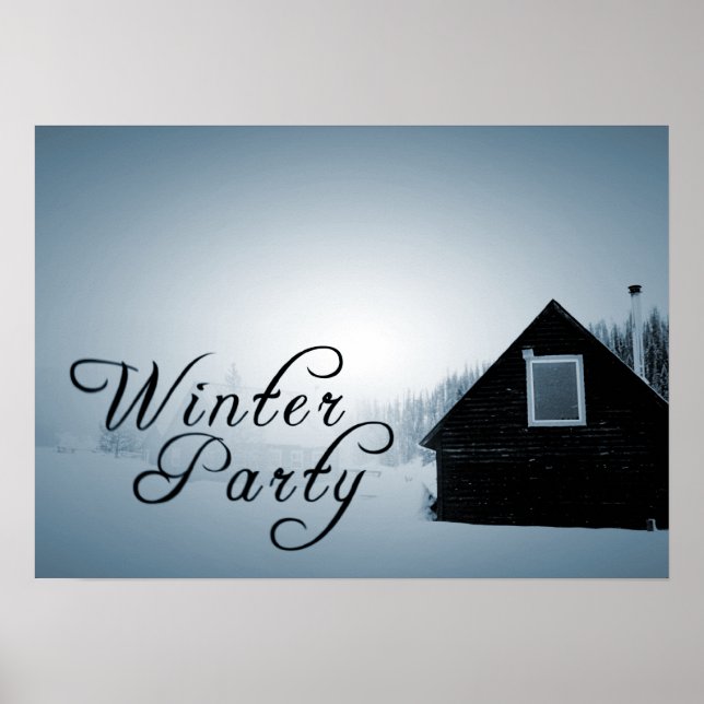winter party : snowed in cabin poster (Front)