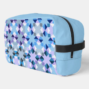 Winter patchwork star dopp kit