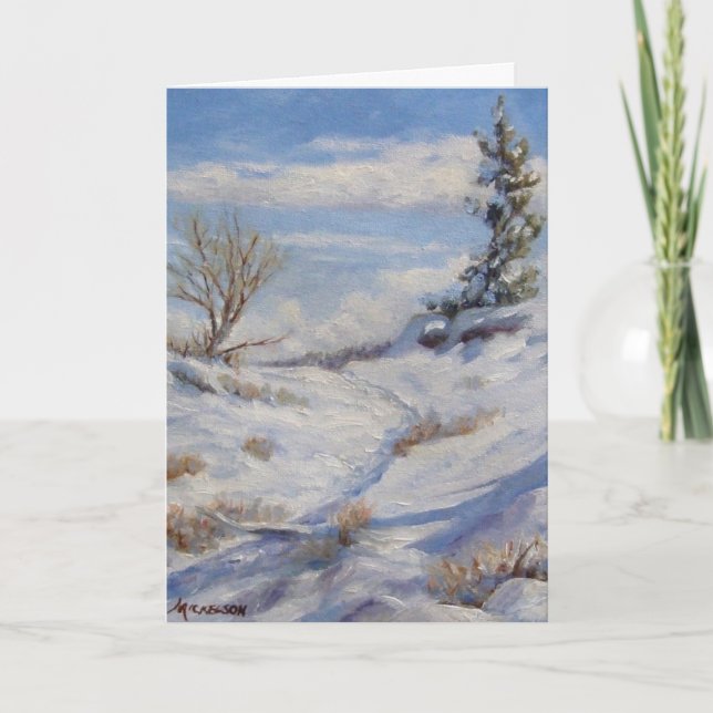 Winter Path Art Christmas Card (Front)